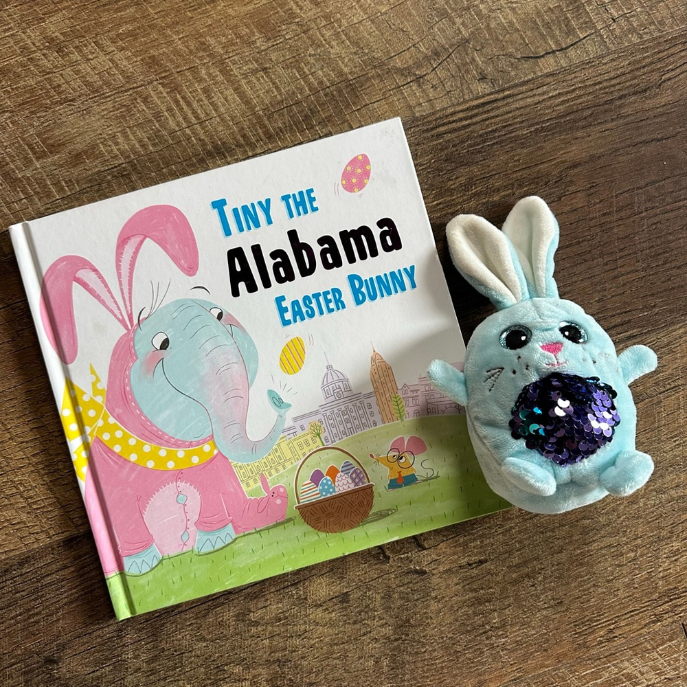 Tiny the Alabama Easter Bunny Book & Toy Easter Spring set